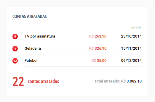 Confira rapidamente as contas já vencidas